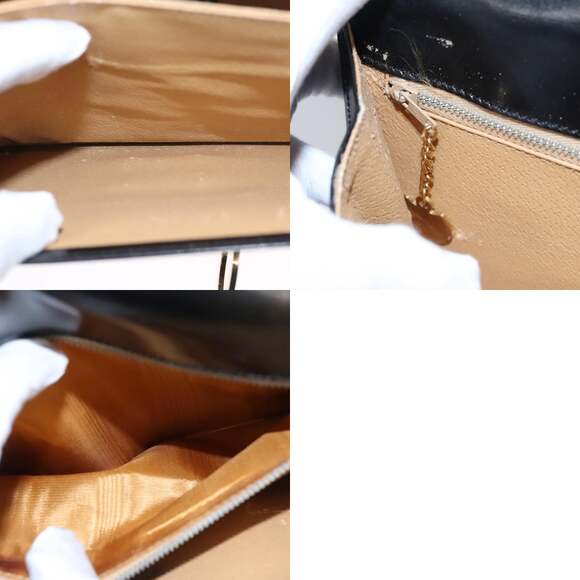 CELINE Hand Bag Leather Black Gold - Picture 13 of 13